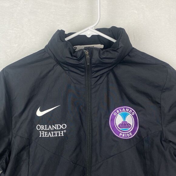 Nike Shield Orlando Pride Windbreaker Jacket Womens Large Black Hooded Full Zip - Picture 4 of 11
